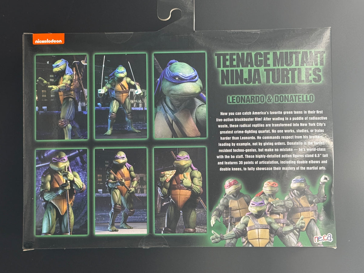 NECA TMNT 1990 Movie Leonardo & Donatello 7" Figure 2-Pack Sealed