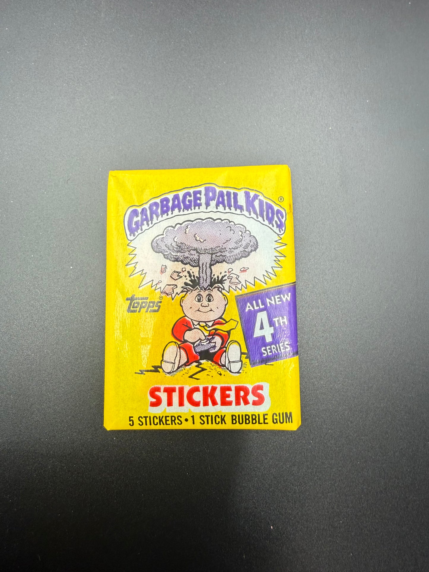 1986 Topps Garbage Pail Kids Original Series 4 Unopened Wax Pack – 5 Stickers + Gum