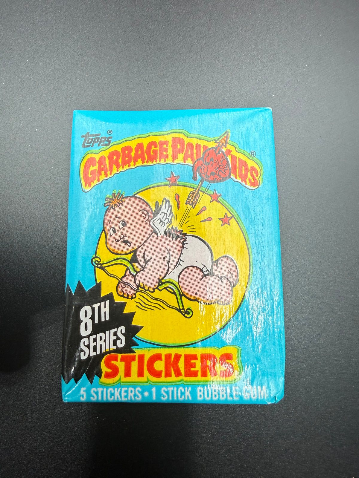 1987 Topps Garbage Pail Kids Original Series 8 Unopened Wax Pack – 5 Stickers + Gum
