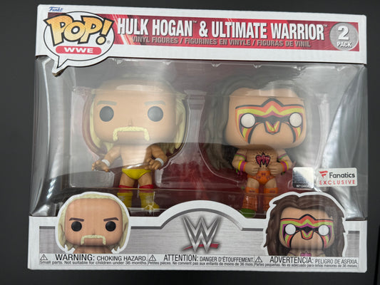 Funko Pop! WWE Hulk Hogan & Ultimate Warrior 2-Pack – Fanatics Exclusive