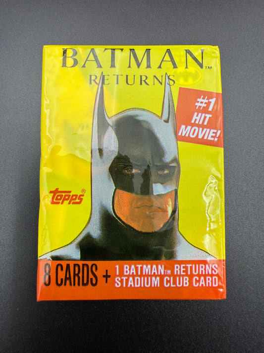 1992 Topps Batman Returns Movie Cards Sealed Pack – Stadium Club Insert