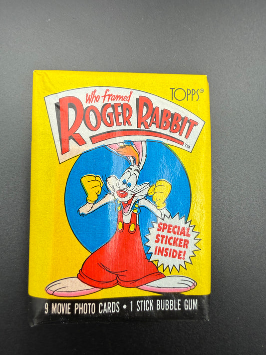 1987 Topps Who Framed Roger Rabbit Unopened Wax Pack – Movie Photo Cards