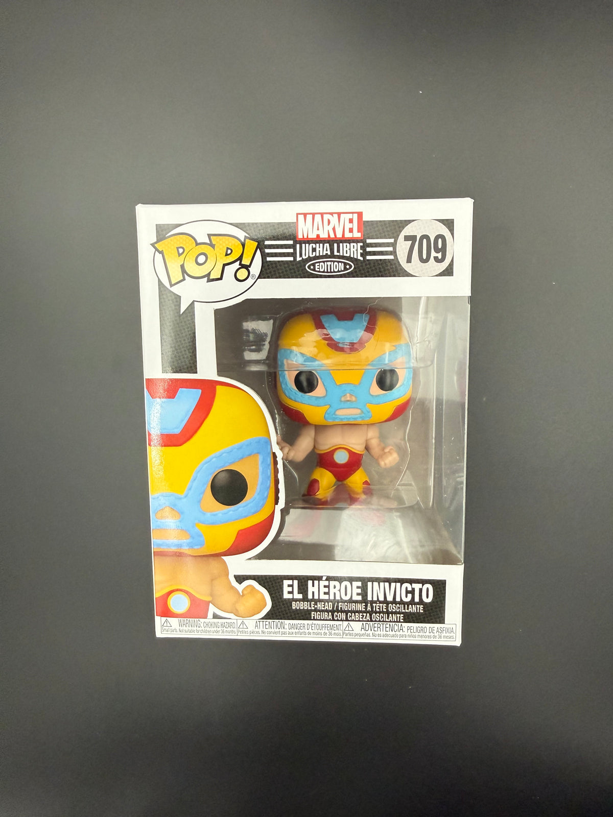 Funko Pop! Marvel Lucha Libre El Héroe Invicto #709 – Iron Man – Vaulted