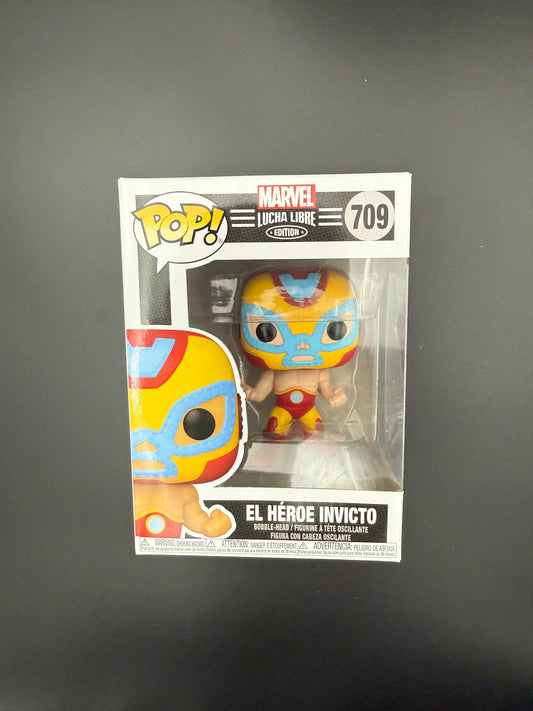 Funko Pop! Marvel Lucha Libre El Héroe Invicto #709 – Iron Man – Vaulted