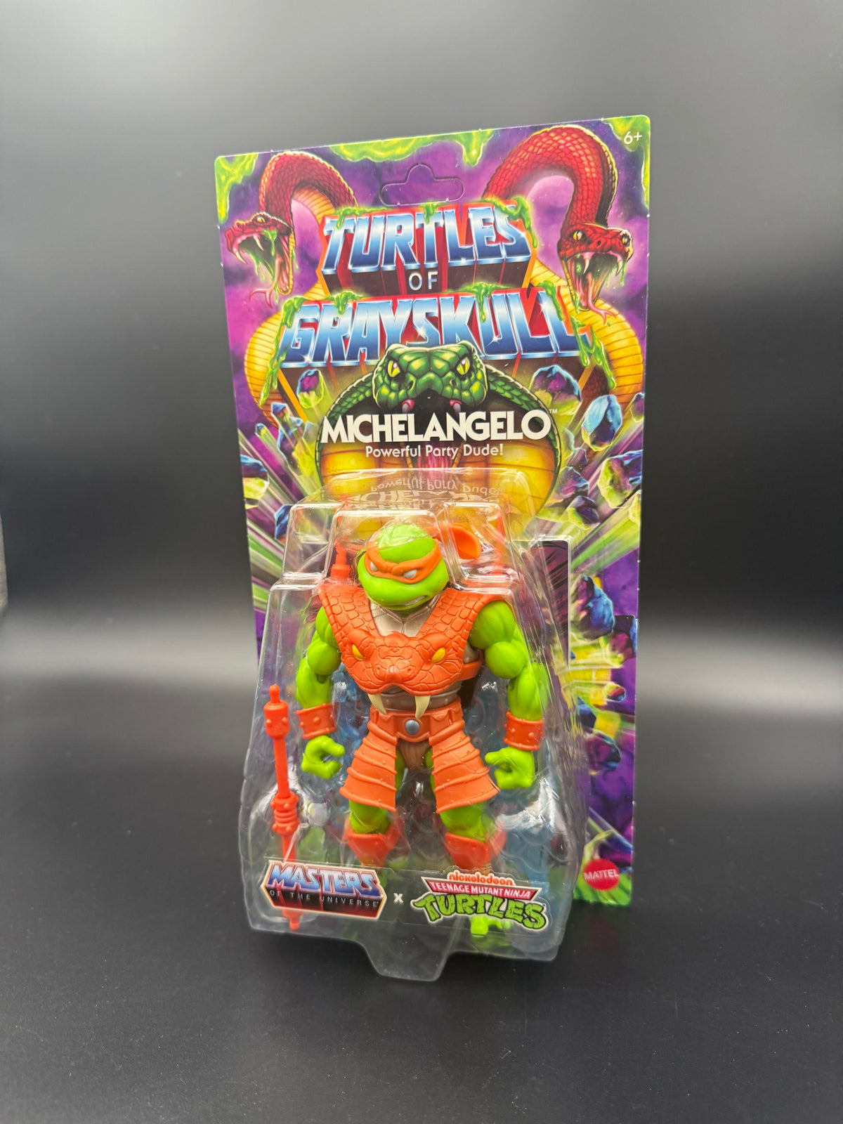 Mattel Turtles of Grayskull Michelangelo Reptile Wars TMNT MOTU Figure