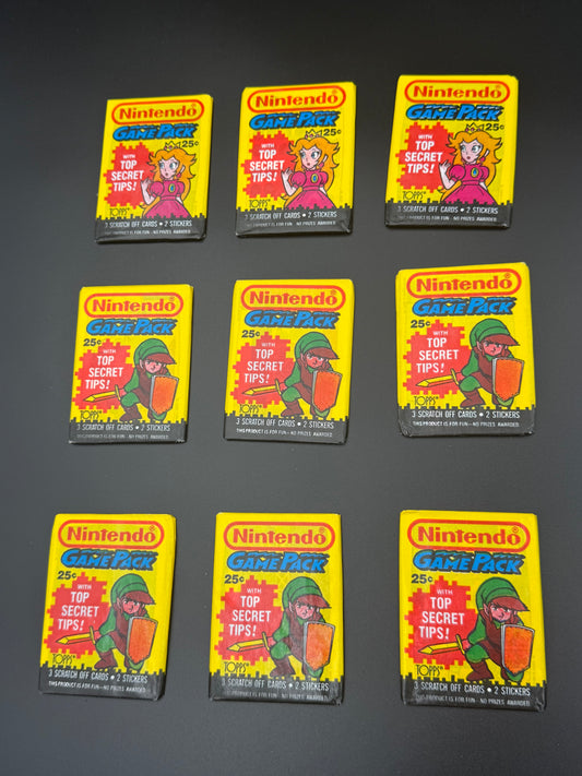 1989 Topps Nintendo Game Pack Zelda One Unopened Sealed Wax Pack NOT LOT
